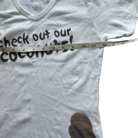 Y2K Made in USA Whimsical Malibu Coconut Baby Tee size Medium - Picture 8 of 12